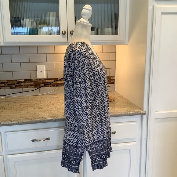 J Jill Love Linen Pullover V-neck Top Size Small - Picture 3 of 10